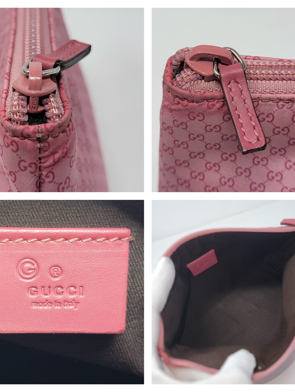 BUNDLE of 2 Gucci Microguccissima Cosmetic Case & Gucci 6 Keyring - Picture 6 of 7